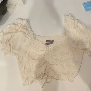 Urban outfitters cream cropped top worn once